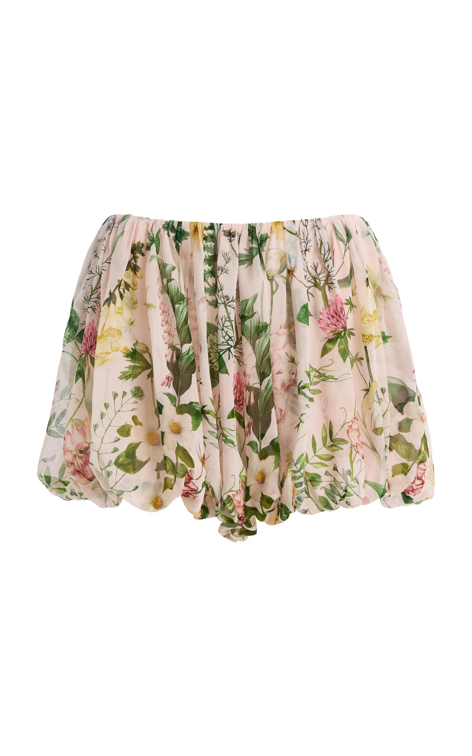 Cara Cara Bloom Floral Silk-Chiffon Shorts - Moda Operandi by CARA CARA