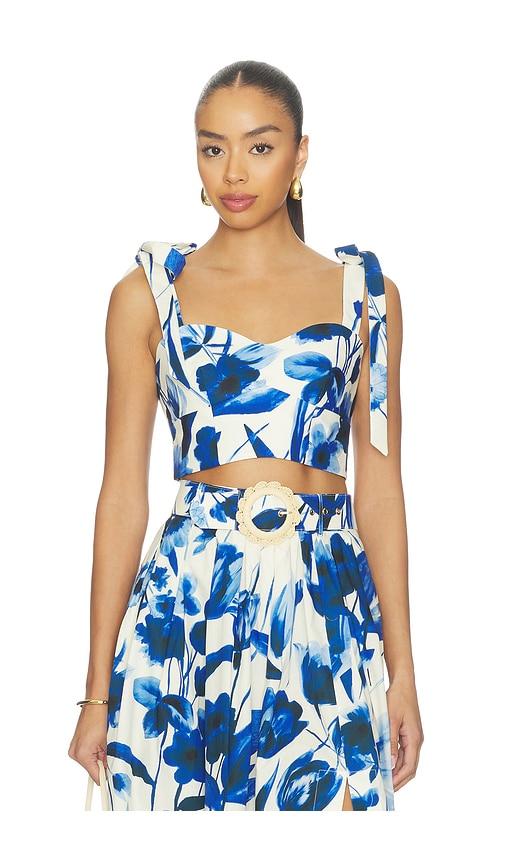 Cara Cara Faiza Top in Royal,White by CARA CARA