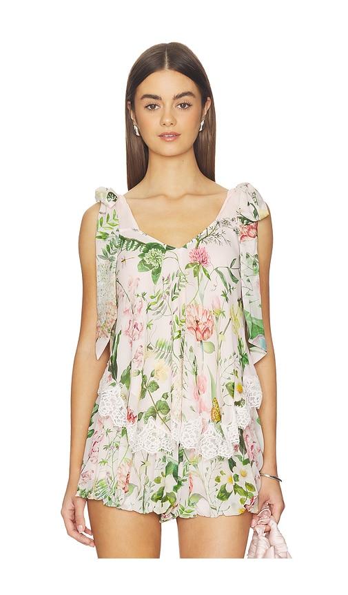 Cara Cara Mari Top in Pink,Green by CARA CARA