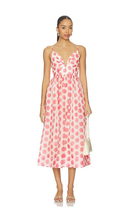 Cara Cara Pero Midi Dress in Pink by CARA CARA