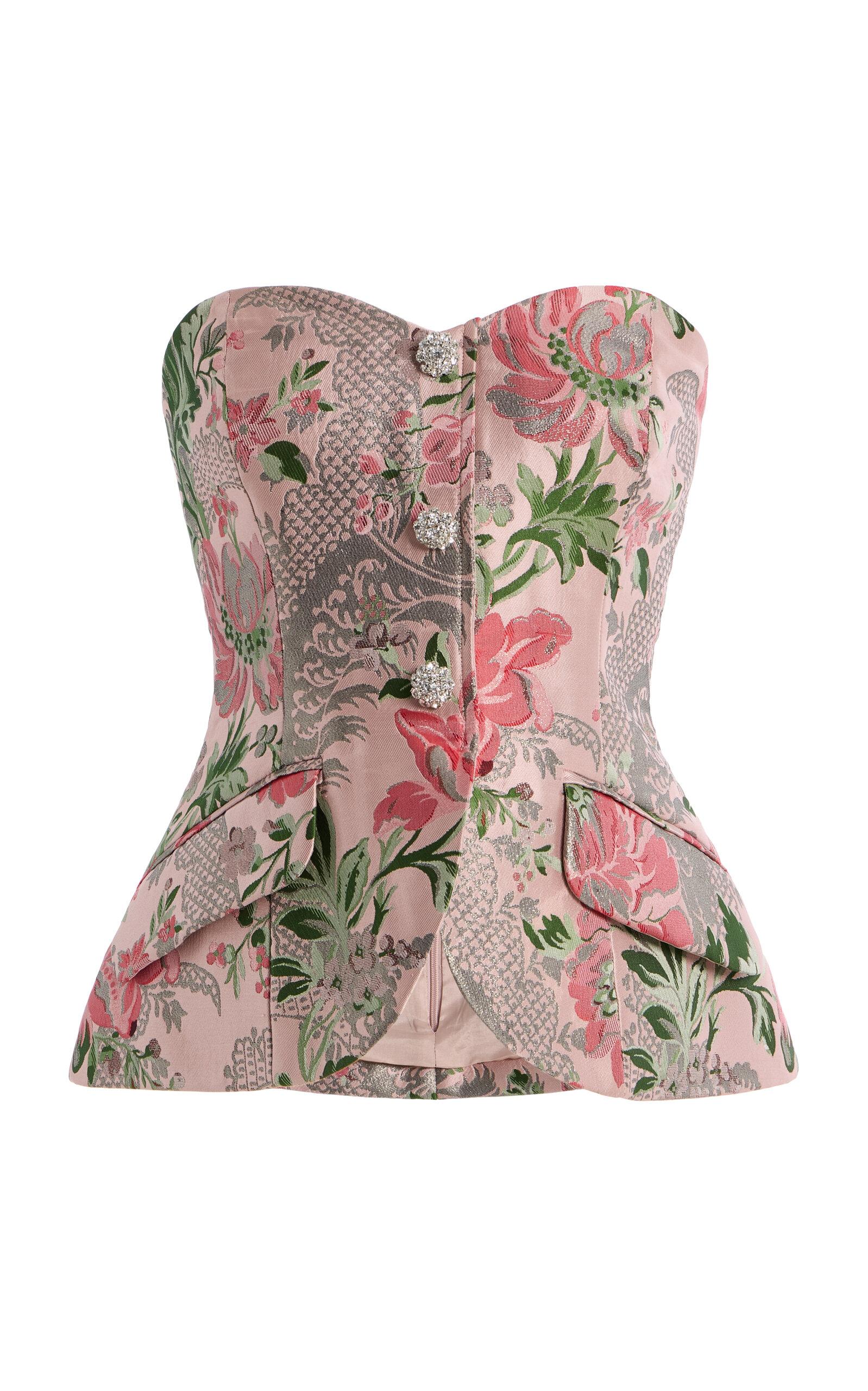Cara Cara Wes Floral Jacquard Corset Top - Moda Operandi by CARA CARA