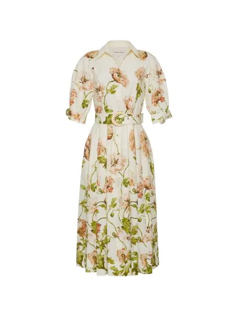 Caro belted midi dress by CARA CARA