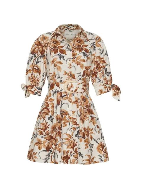 Caro floral-print belted dress by CARA CARA