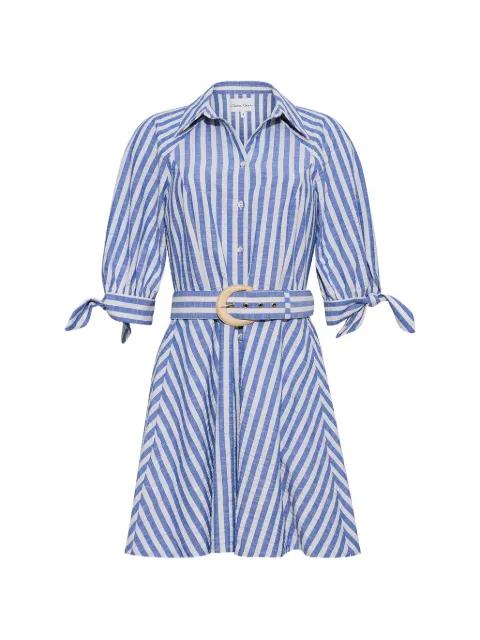 Caro striped belted mini dress by CARA CARA