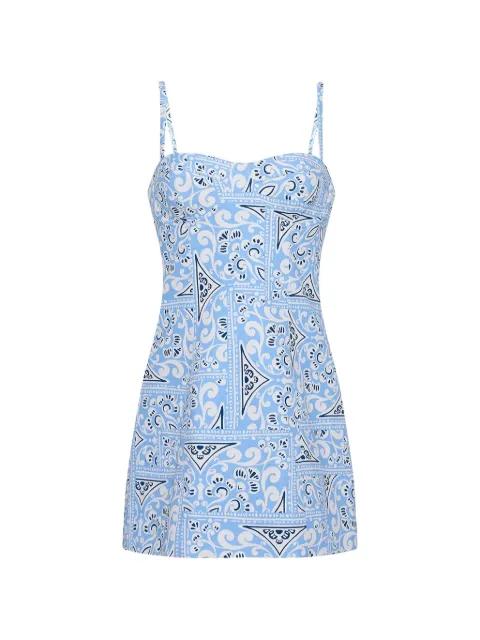 Claudine heart-tile mini dress by CARA CARA