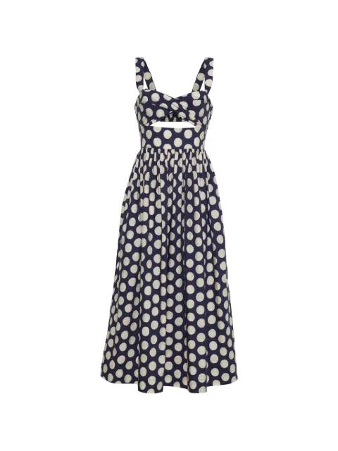 Clover polka-dot midi dress by CARA CARA