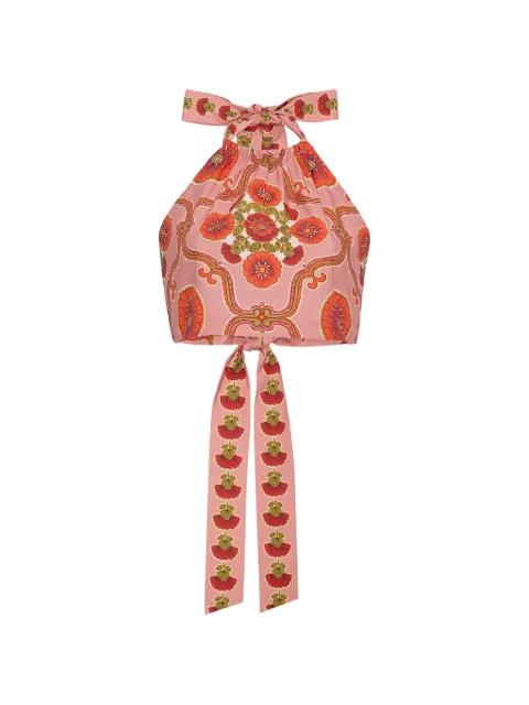 Dahlia floral-print top by CARA CARA