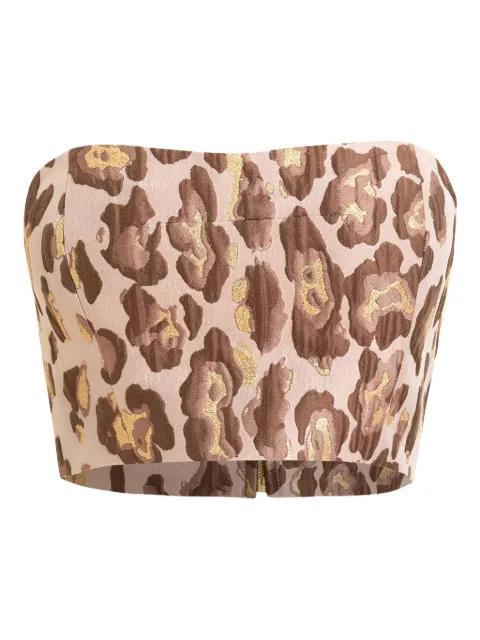 Elsa animal-pattern crop top by CARA CARA