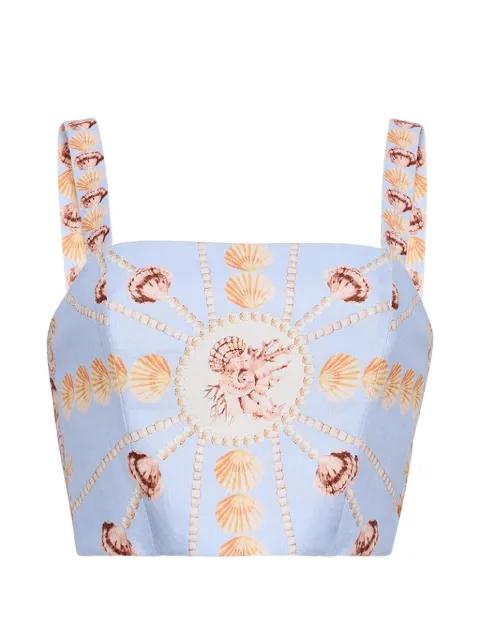 Helena seashell-print top by CARA CARA