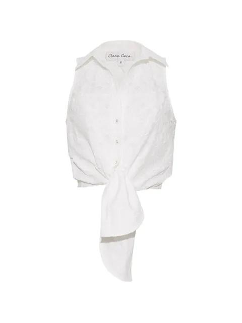Highland eyelet-embroidered shirt by CARA CARA