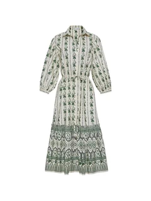 Hutton tile-print midi dress by CARA CARA