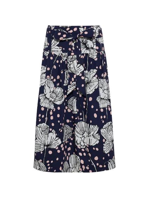 Jiya floral-print tiered midi skirt by CARA CARA
