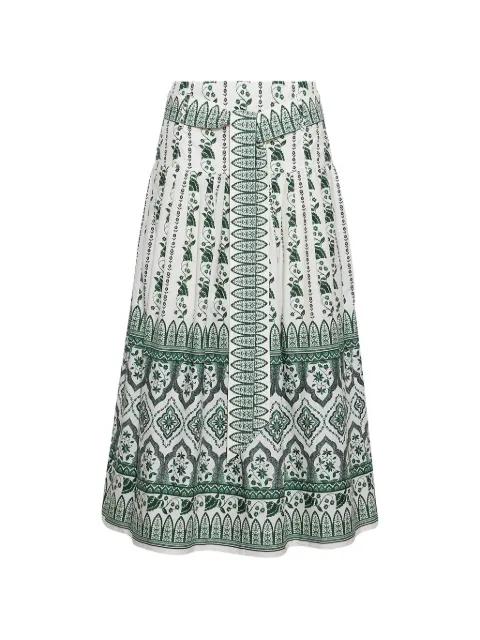 Jiya floral-print tiered midi skirt by CARA CARA