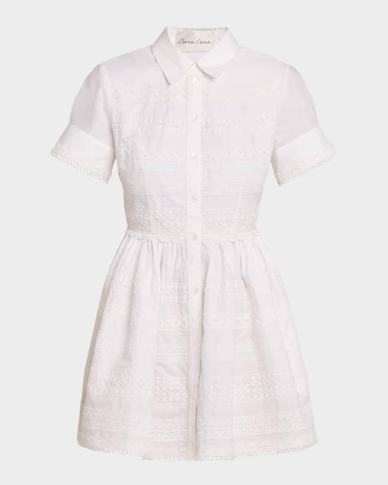 Kai Lace Cotton Mini Shirtdress by CARA CARA