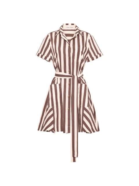 Lagos striped belted mini dress by CARA CARA