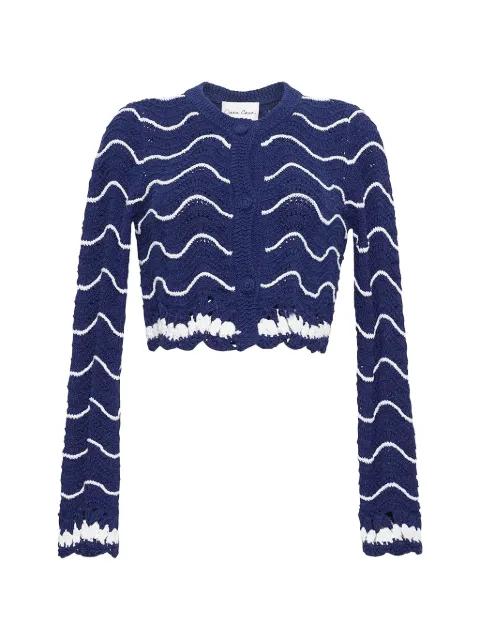 Louise wave-knit cardigan by CARA CARA