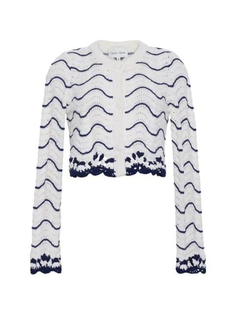 Louise wave-stripe cardigan by CARA CARA