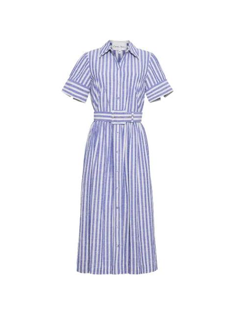 Malena striped seersucker midi dress by CARA CARA