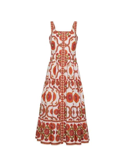 Margarita floral-print tiered midi dress by CARA CARA