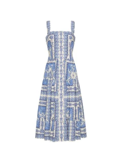 Margarita tiered-hem midi dress by CARA CARA