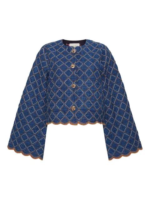 Marvis scalloped-trim jacket by CARA CARA