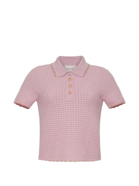 Melody tipped polo top by CARA CARA
