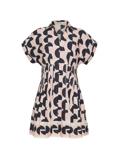 Nash geometric-print mini dress by CARA CARA