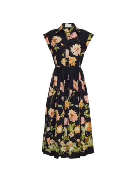 Octavia belted floral-print kidi dress by CARA CARA