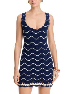 Orel Wave Crochet Mini Dress by CARA CARA
