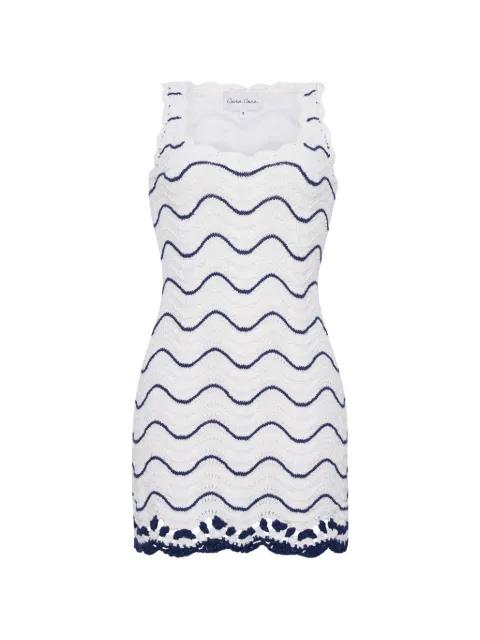 Orel wave-stripe mini dress by CARA CARA