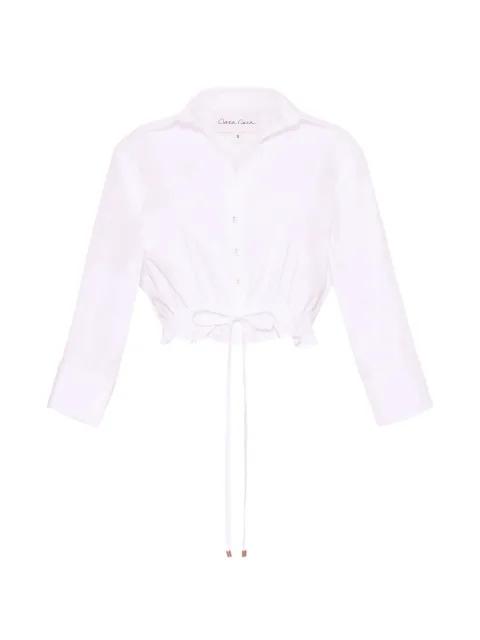 Oscar drawstring-hem shirt by CARA CARA