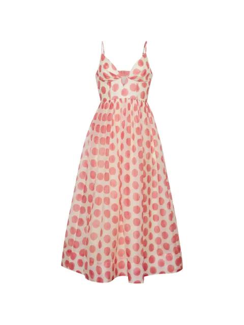 Pero polka-dot midi dress by CARA CARA