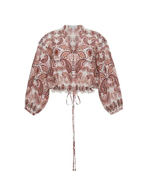 Perrin paisley-print top by CARA CARA