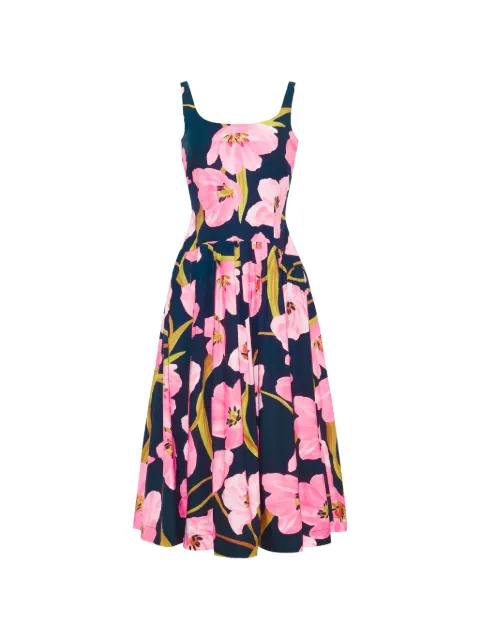 Regio floral-print midi dress by CARA CARA