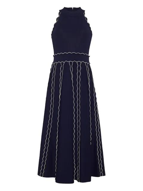 Rosendale scalloped knitted midi dress by CARA CARA