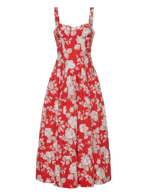 Santiago tiered midi dress by CARA CARA
