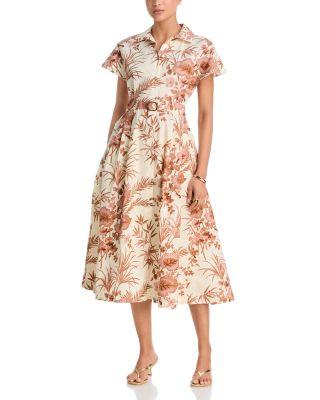 Sawyer Belted Midi Dress by CARA CARA