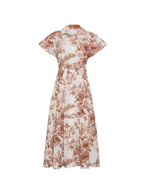 Sawyer floral-print midi dress by CARA CARA