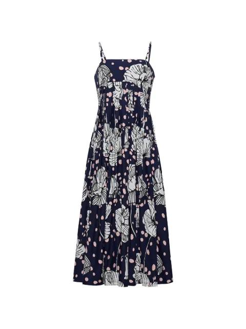 Sea Island pleated midi dress by CARA CARA