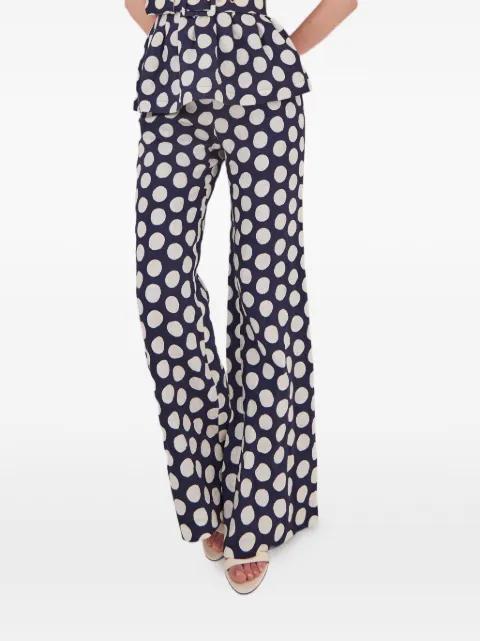 Sunflower polka-dot trousers by CARA CARA