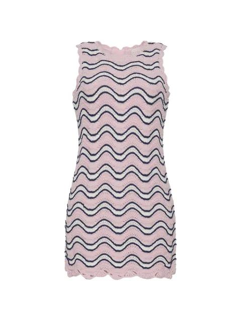 Suzi crochet striped mini dress by CARA CARA