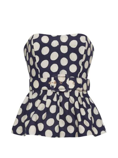 Tilda strapless peplum top by CARA CARA