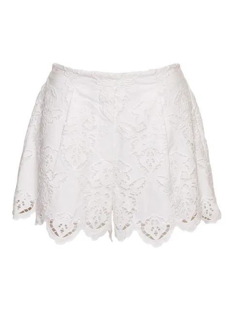 Trish floral-lace shorts by CARA CARA