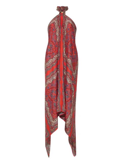 Twist paisley asymmetric dress by CARA CARA