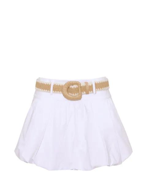 belted bubble-hem shorts by CARA CARA