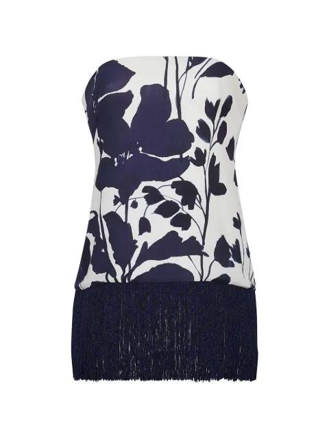 floral-print fringed blouse by CARA CARA
