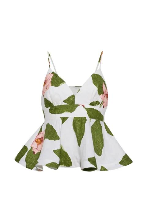floral-print peplum top by CARA CARA