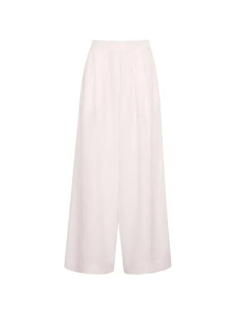 linen pleated palazzo pants by CARA CARA