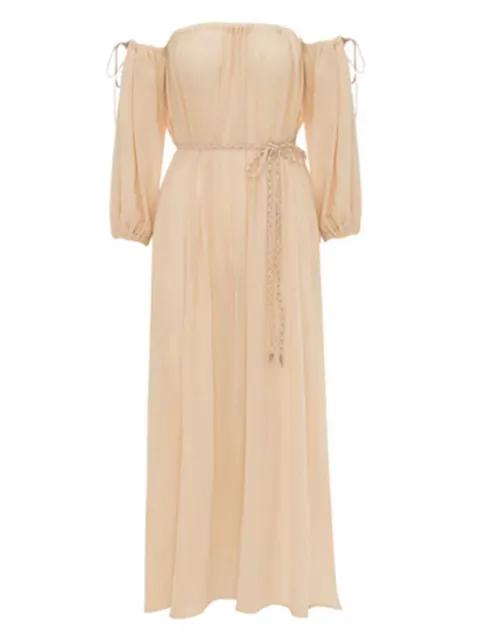 Kikab off-shoulder midi dress by CARAVANA