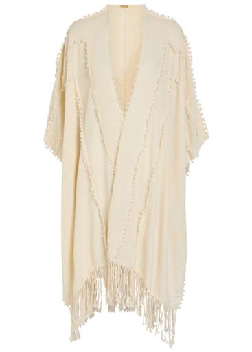 Knot detail cotton cape by CARAVANA